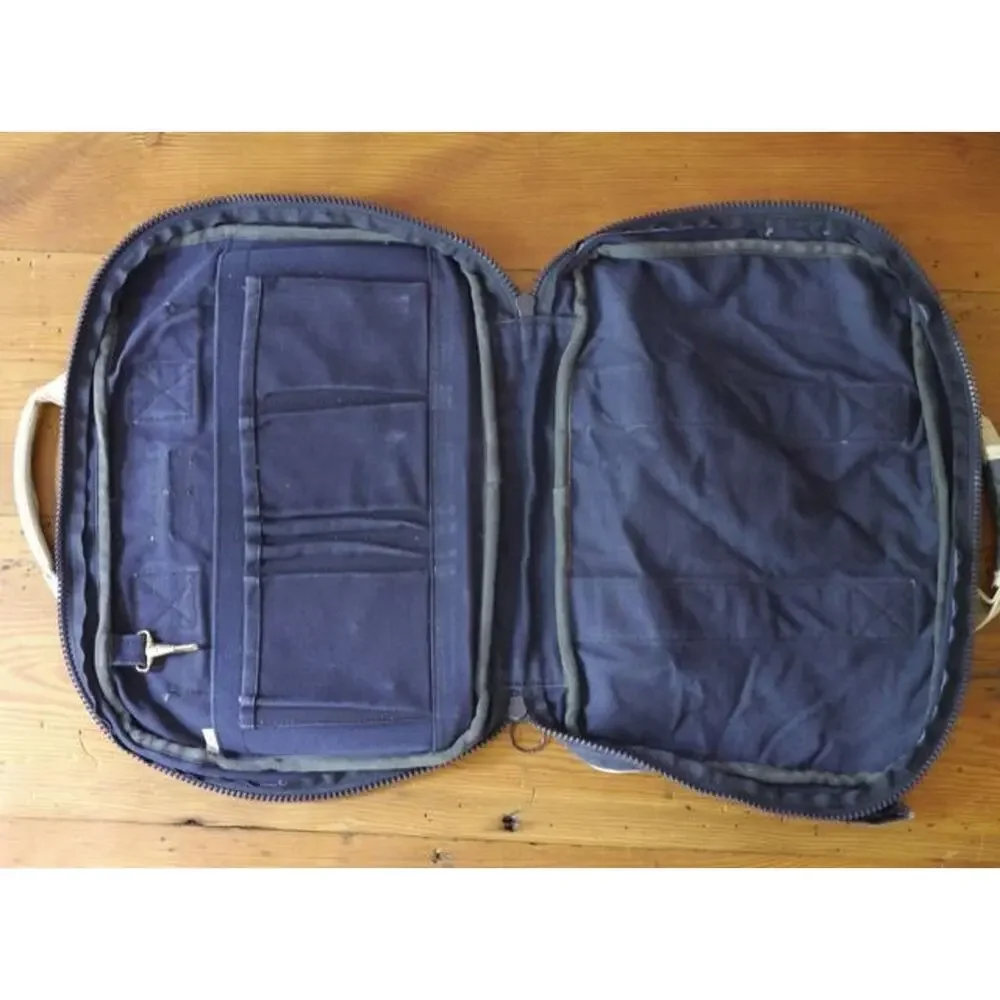 Vintage High Sierra Blue Miller LITE Beer Canvas Laptop Document Travel Bag